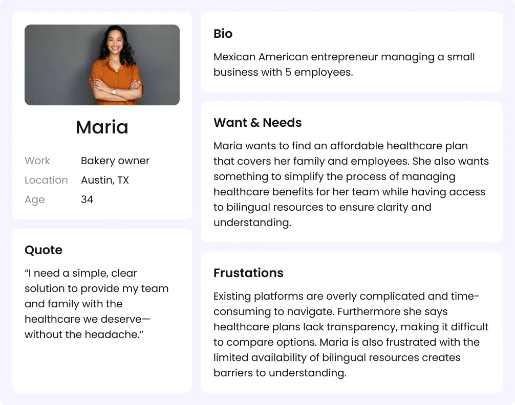Bridging Health Equity — Personas & Journey Maps (1 of 2)
